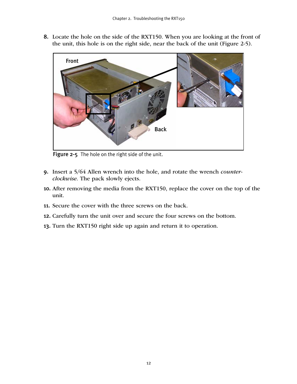 Spectra Logic RXT150 User Manual | Page 12 / 43