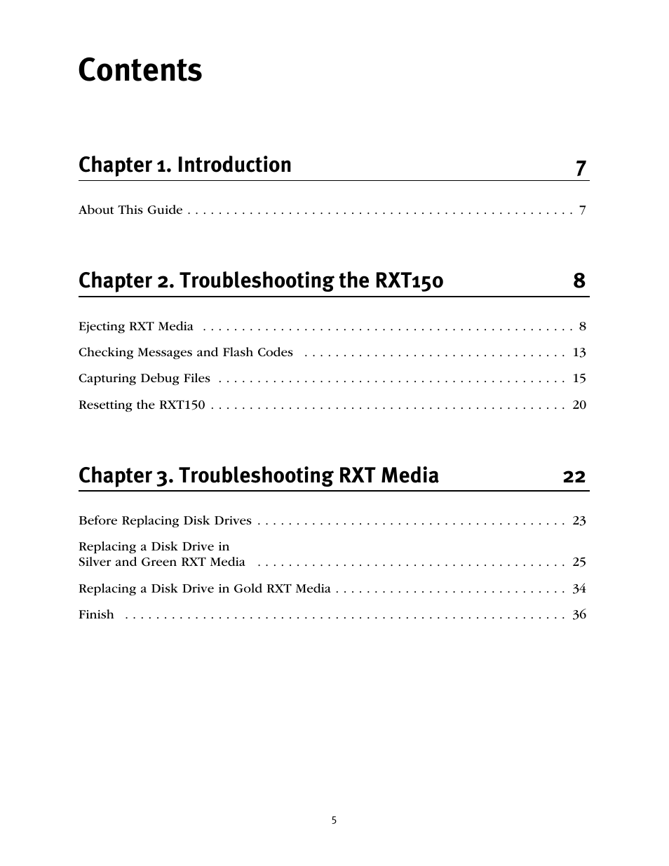 Spectra Logic RXT150 User Manual | Page 5 / 43