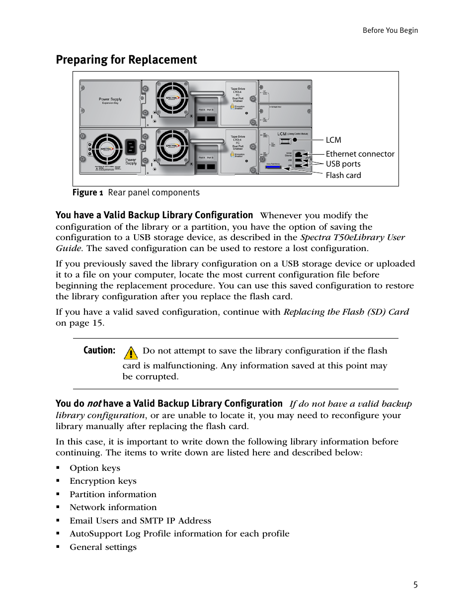 Preparing for replacement | Spectra Logic T50E User Manual | Page 5 / 20