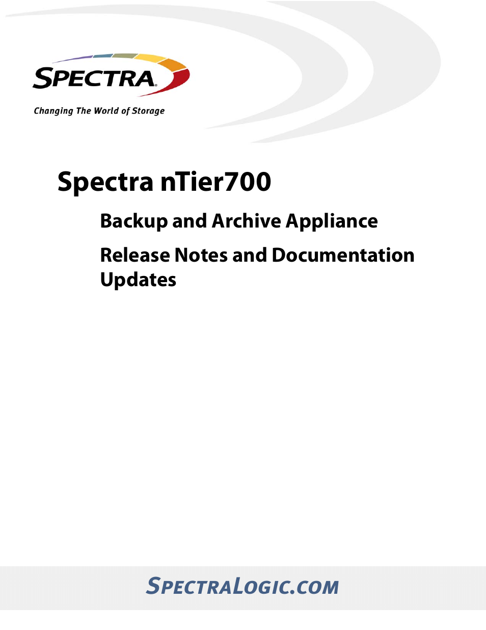 Spectra Logic NTIER700 User Manual | 28 pages