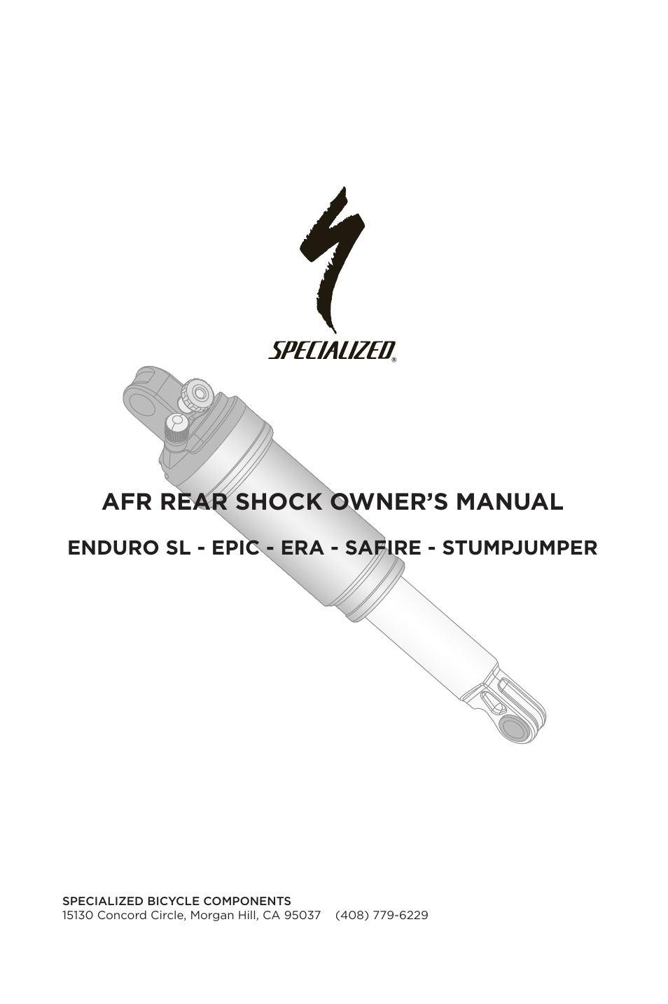 Specialized AFR Rear Shock ENDURO SL User Manual | 72 pages