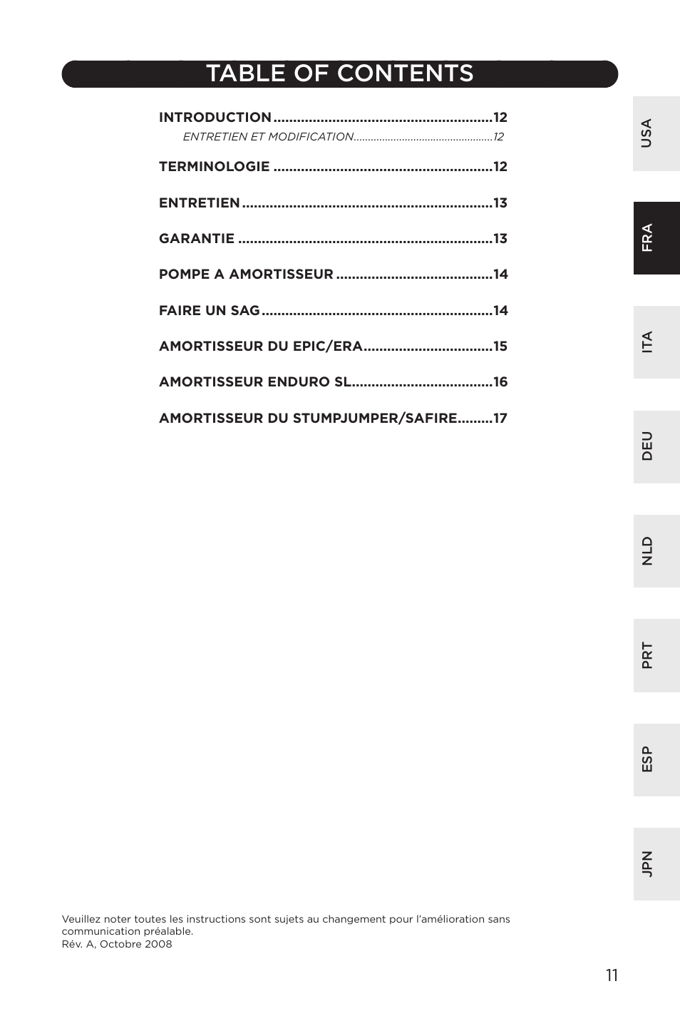 Specialized AFR Rear Shock ENDURO SL User Manual | Page 11 / 72