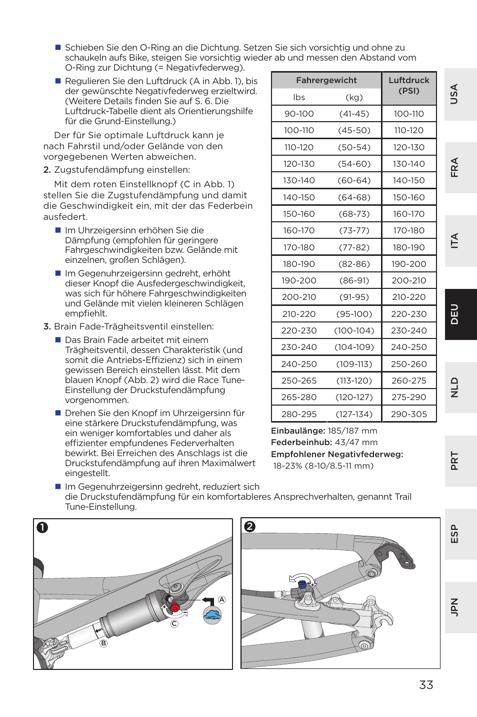 Specialized AFR Rear Shock ENDURO SL User Manual | Page 33 / 72