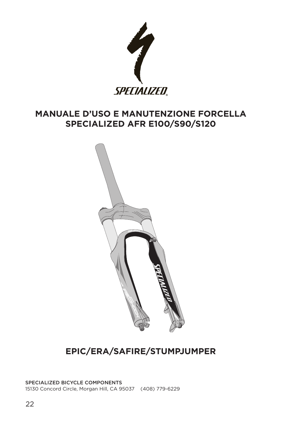 Specialized AFR E100 User Manual | Page 22 / 84