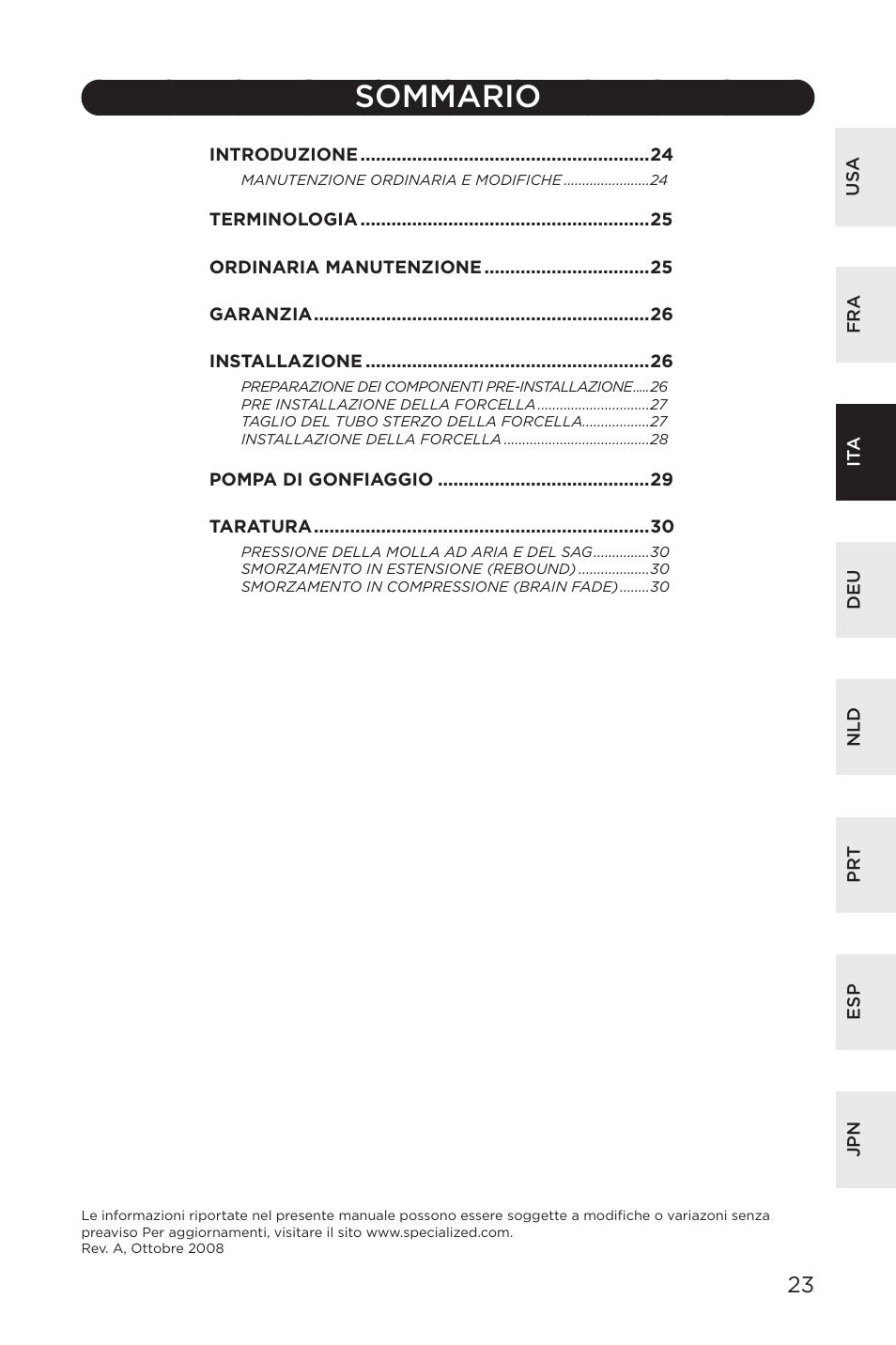 Specialized AFR E100 User Manual | Page 23 / 84