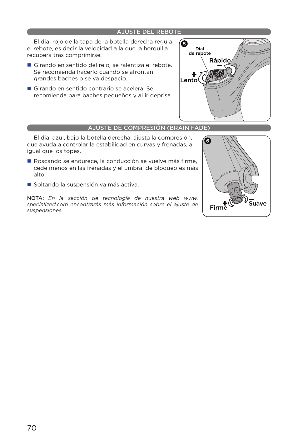 Specialized AFR E100 User Manual | Page 70 / 84