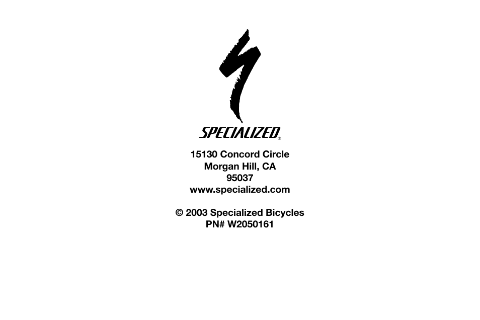 Specialized Roubaix User Manual | Page 16 / 16