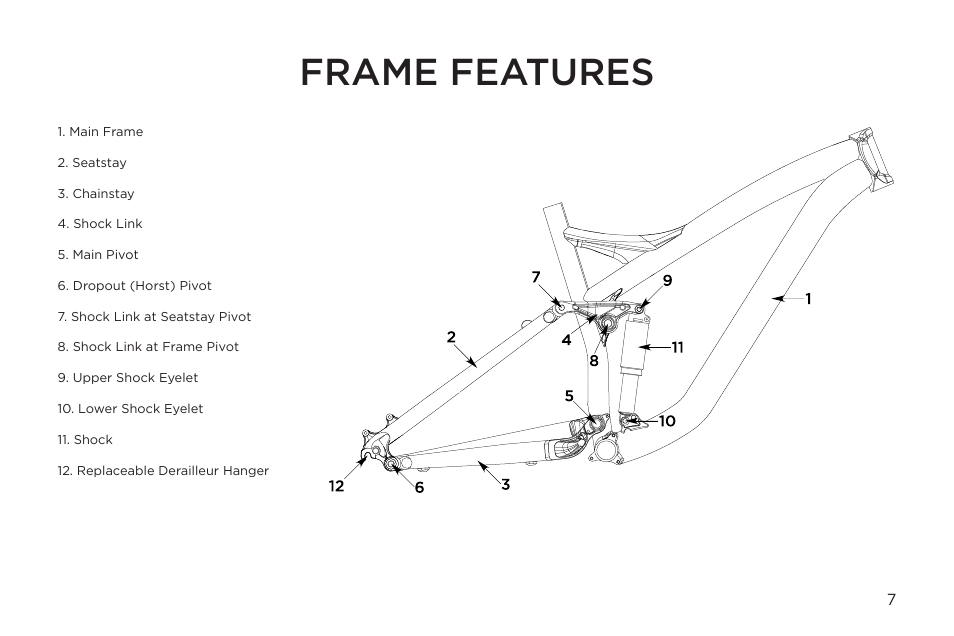 Frame features | Specialized Enduro User Manual | Page 7 / 24