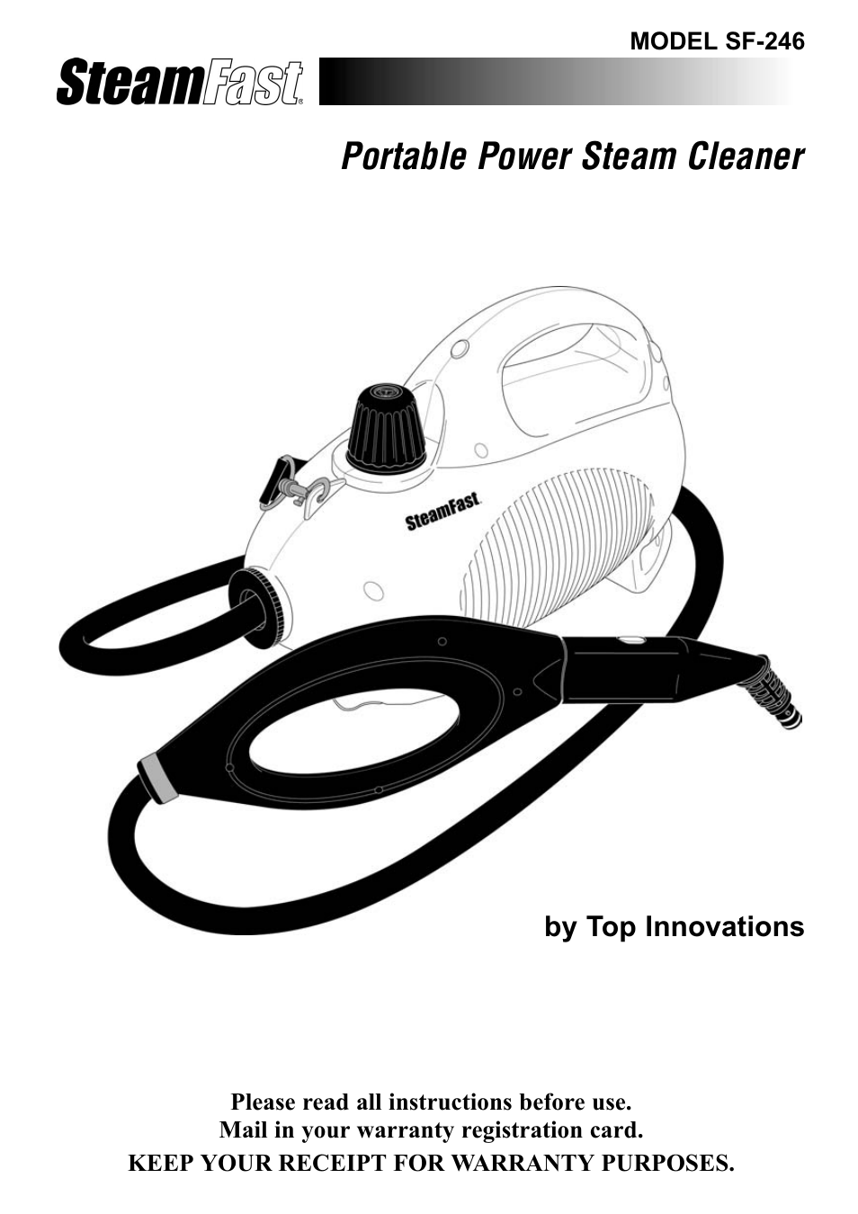 Steamfast PORTABLE POWER STEAM CLEANER SF-246 User Manual | 16 pages