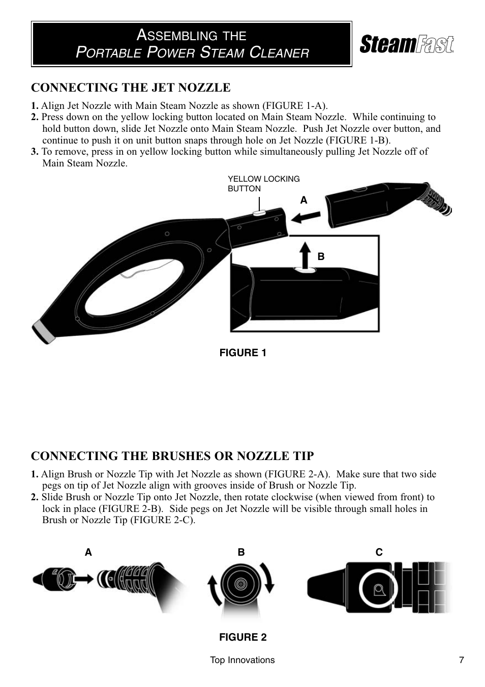 Steamfast PORTABLE POWER STEAM CLEANER SF-246 User Manual | Page 7 / 16