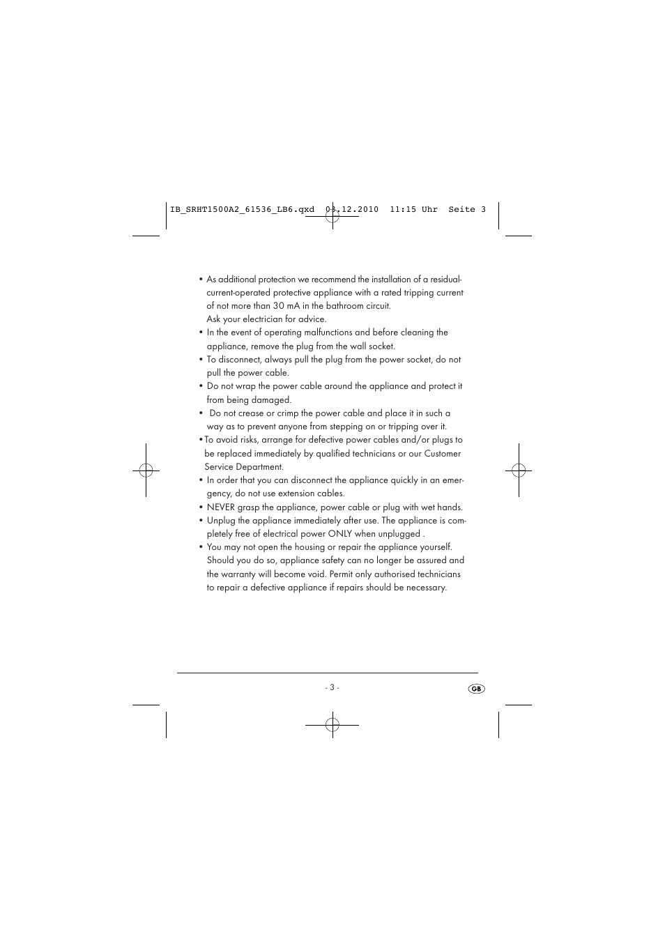 Silvercrest SRHT 1500 A2 User Manual | Page 5 / 14