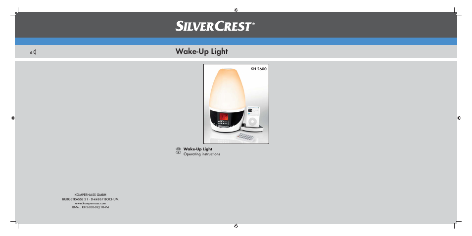 Silvercrest WAKE-UP LIGHT KH 2600 User Manual | 32 pages