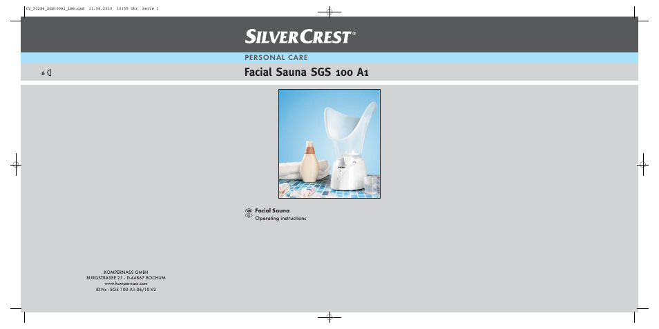 Silvercrest SGS 100 A1 User Manual | 8 pages