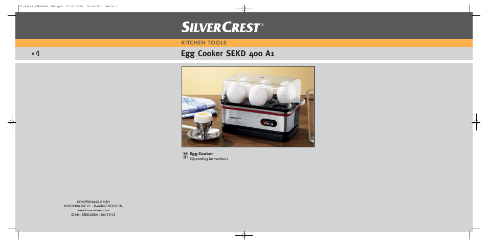 Silvercrest SEKD 400 A1 User Manual | 6 pages