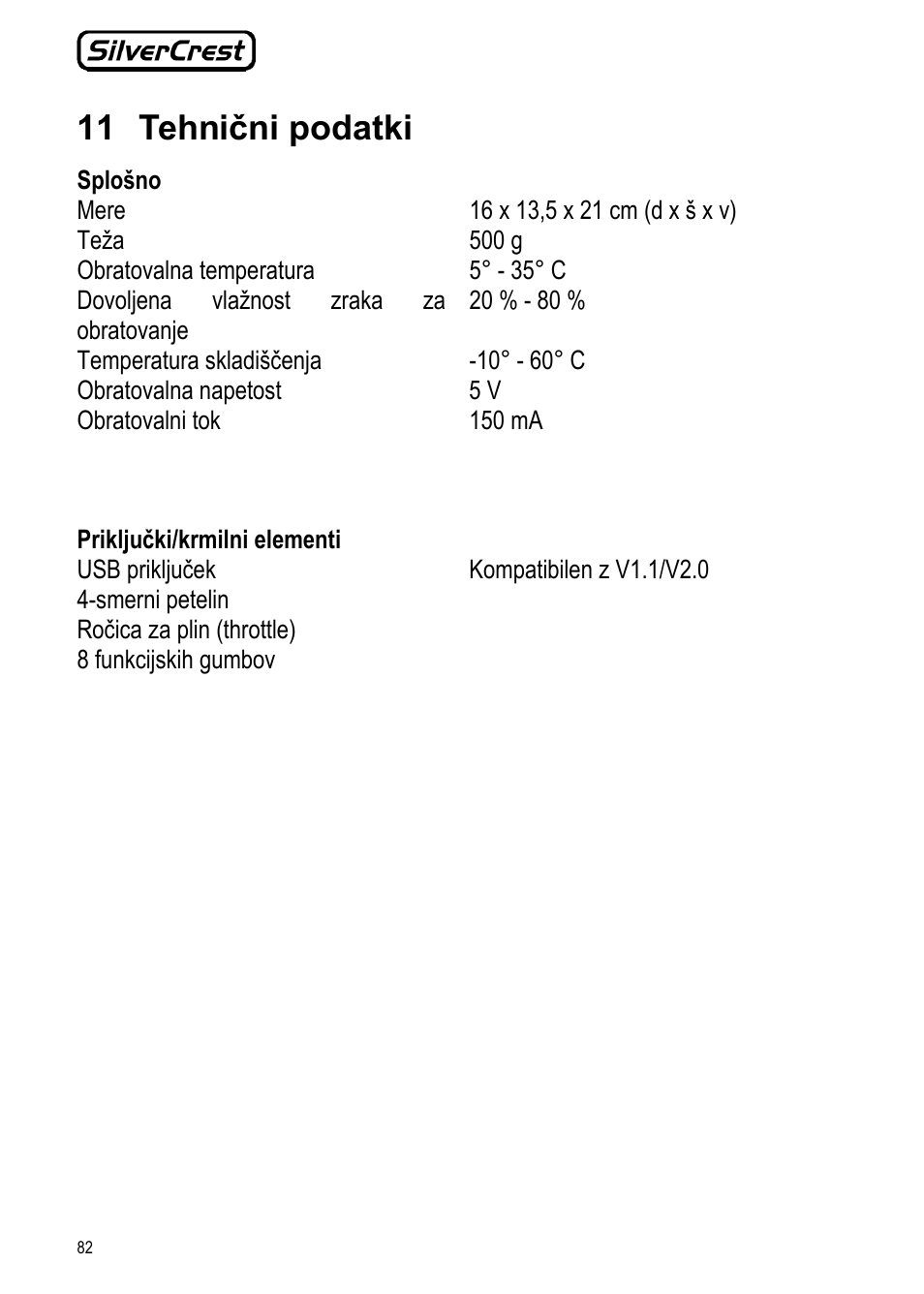 11 tehnični podatki | Silvercrest JS-101 User Manual | Page 82 / 84