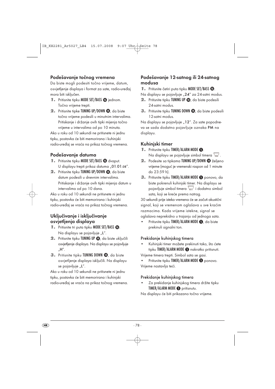 Silvercrest KH2281-07 User Manual | Page 80 / 98