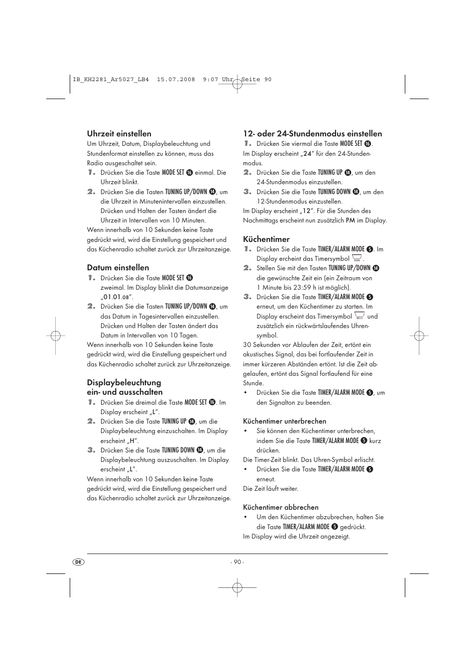 Silvercrest KH2281-07 User Manual | Page 92 / 98