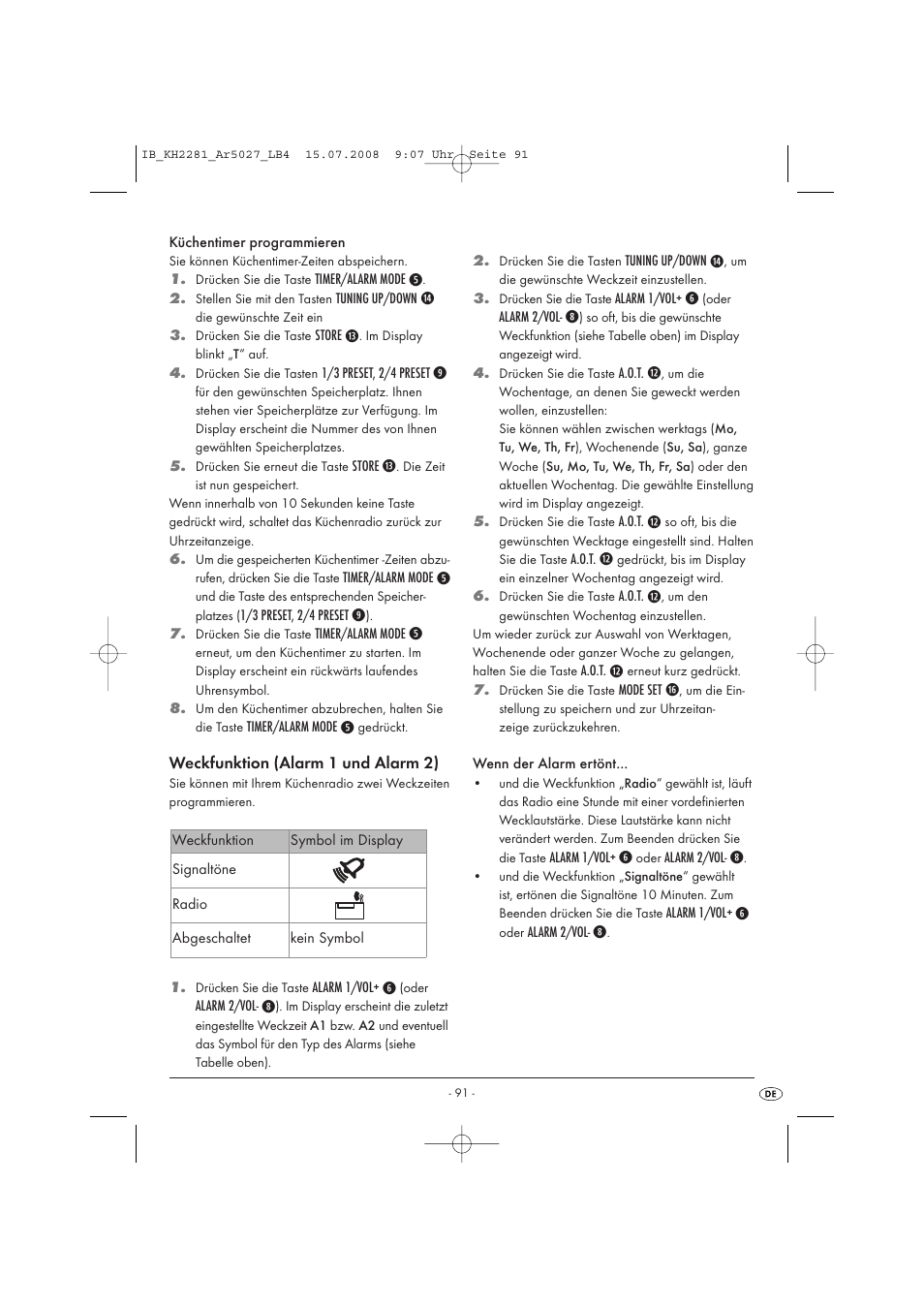 Silvercrest KH2281-07 User Manual | Page 93 / 98