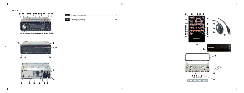 Operating instructions betjeningsvejledning, Dk kh 2376 | Silvercrest KH2376 User Manual | Page 2 / 78