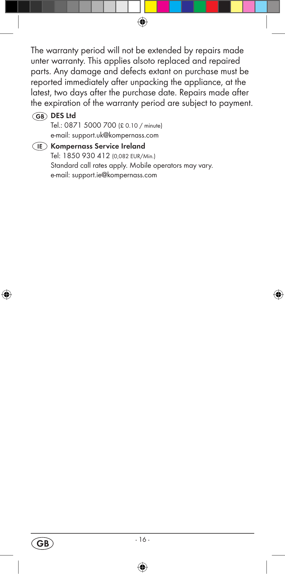 Silvercrest KH 2396 User Manual | Page 18 / 18