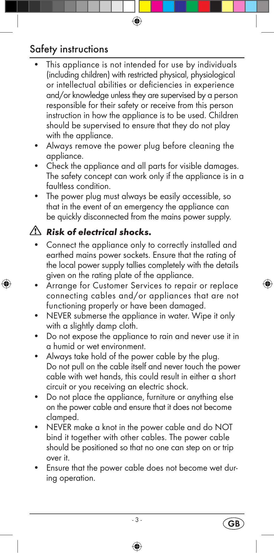 Safety instructions | Silvercrest KH 2396 User Manual | Page 5 / 18