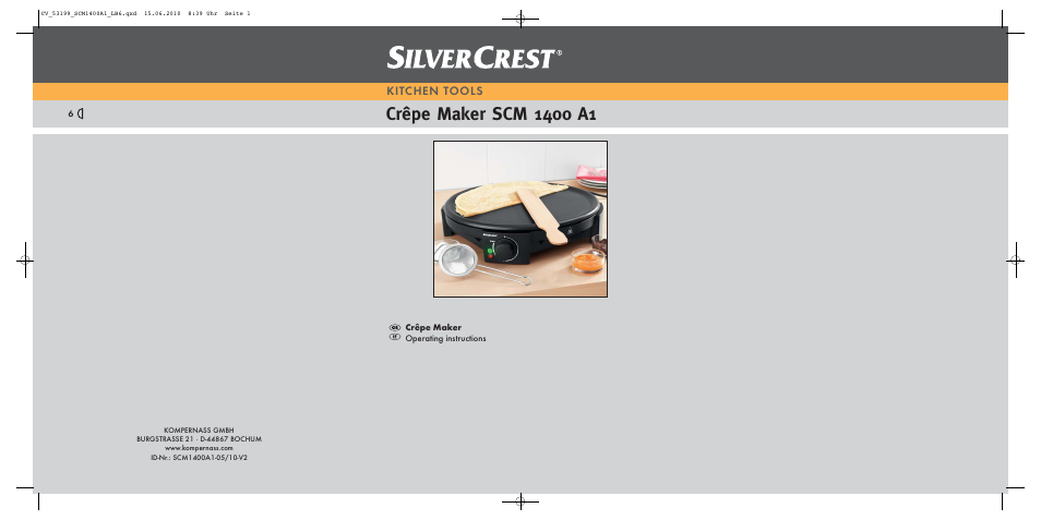 Silvercrest SCM1400A1-05/10-V2 User Manual | 9 pages