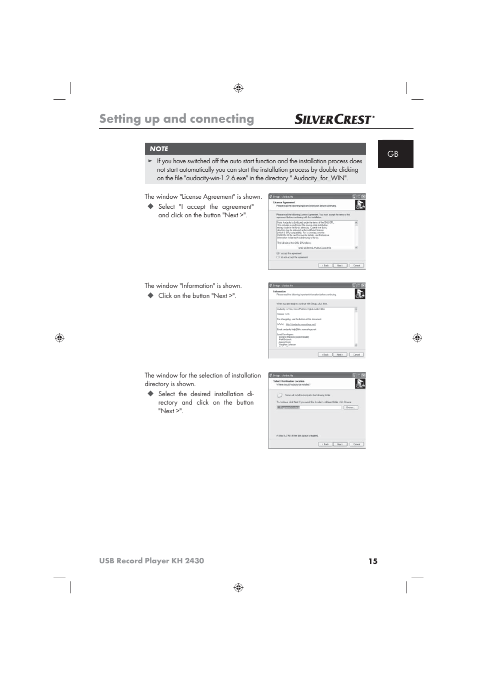 Setting up and connecting | Silvercrest KH 2430 User Manual | Page 13 / 31