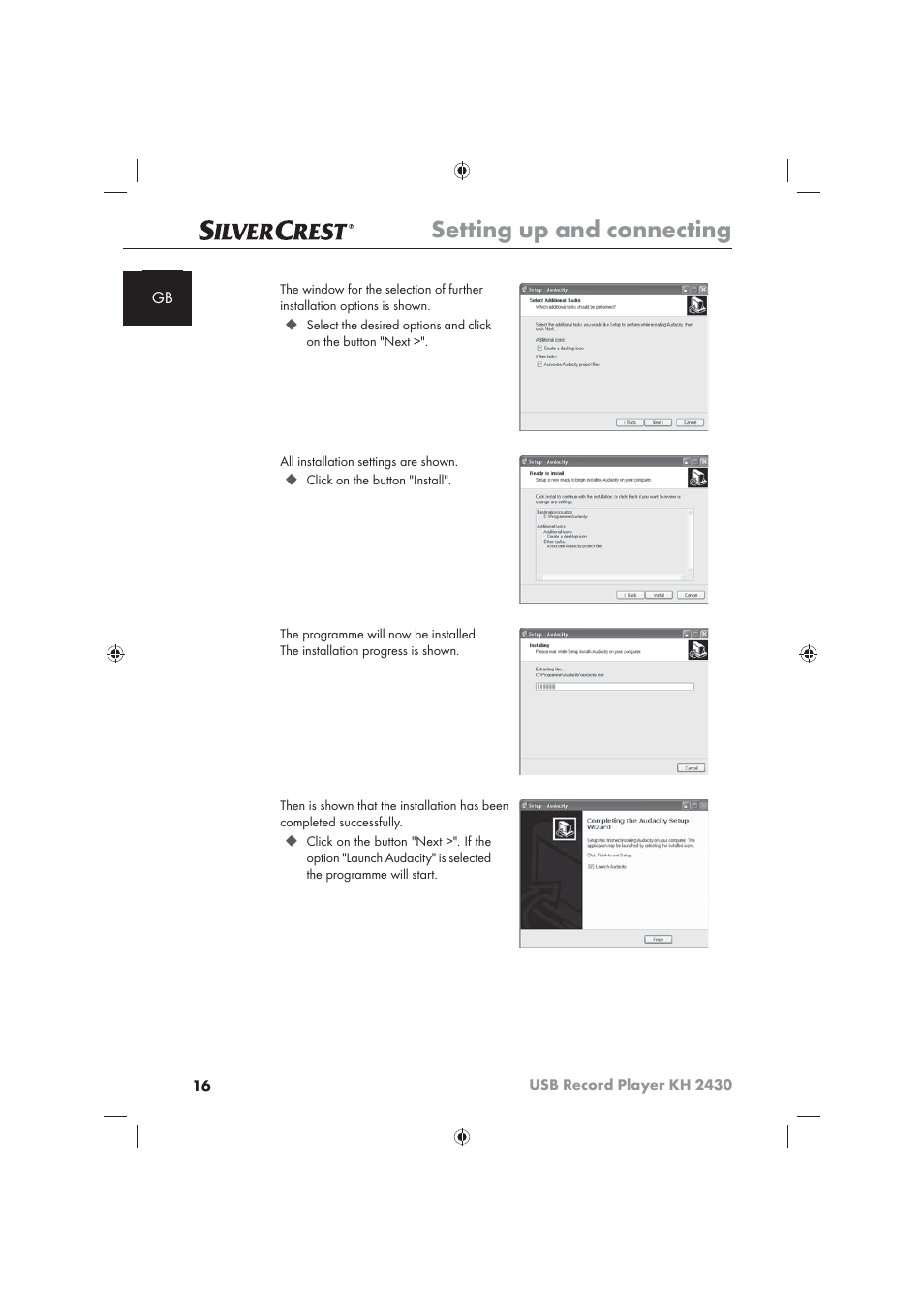 Setting up and connecting | Silvercrest KH 2430 User Manual | Page 14 / 31