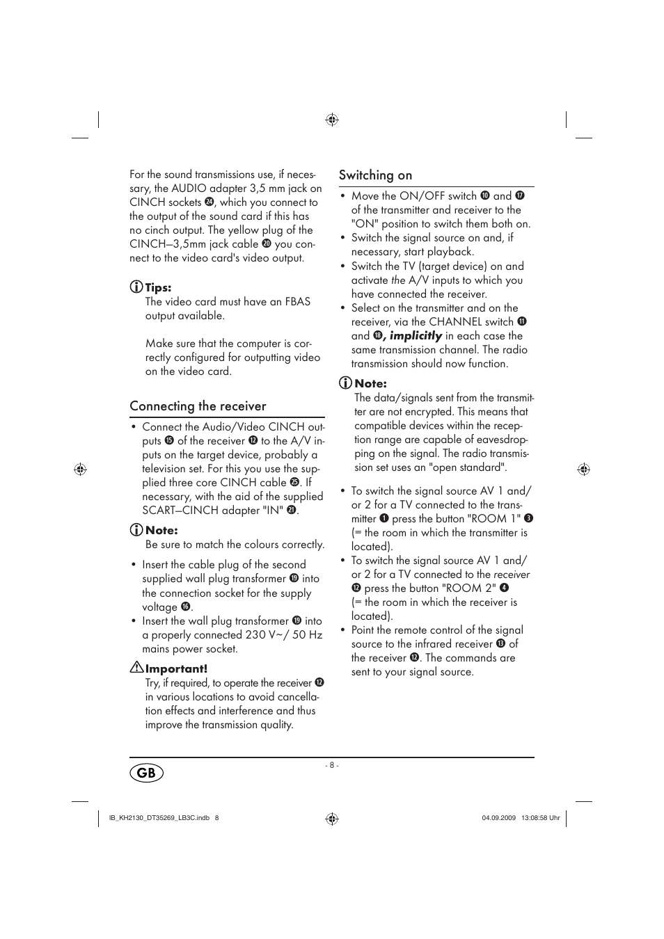 Silvercrest KH 2130 User Manual | Page 10 / 25