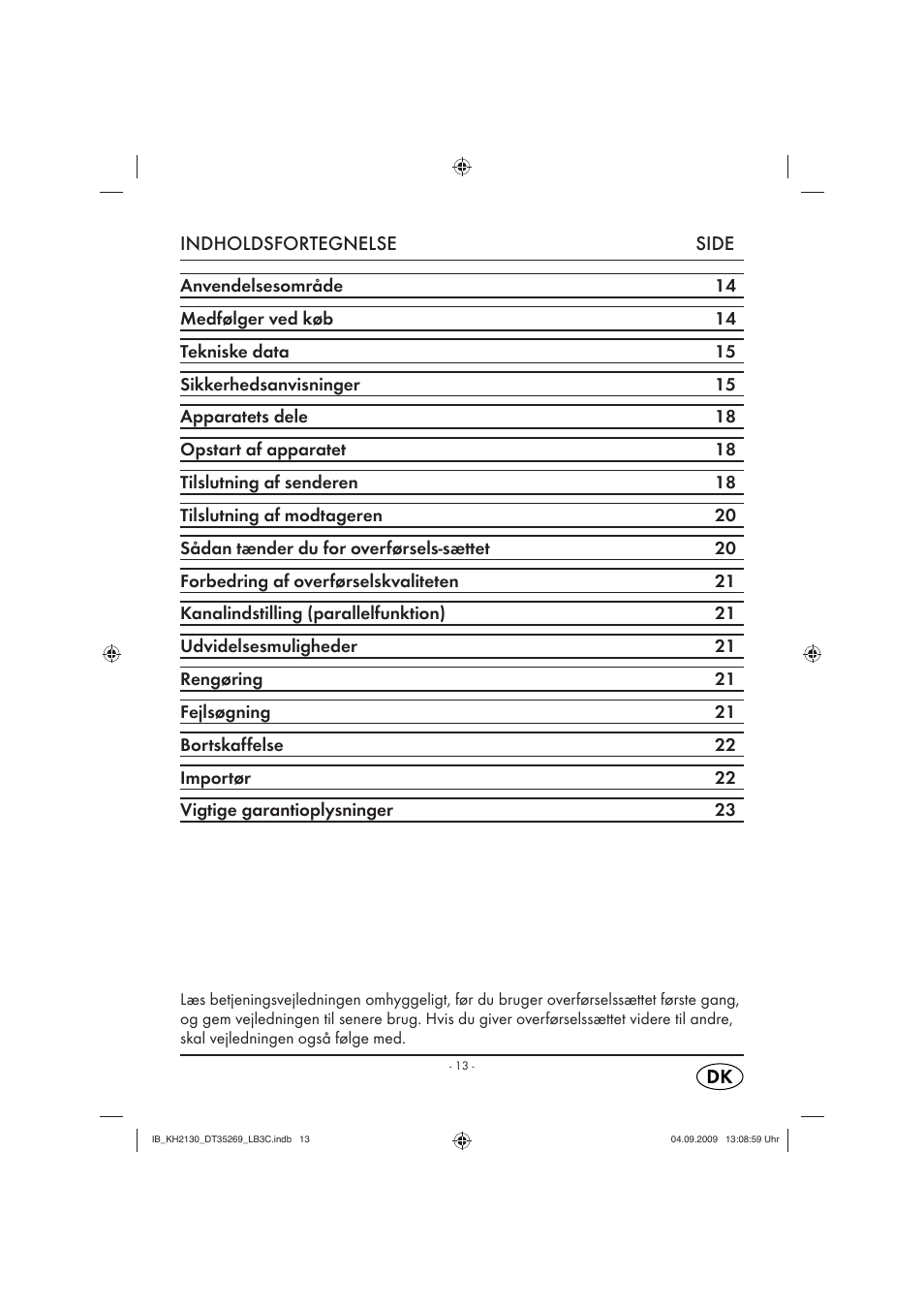 Silvercrest KH 2130 User Manual | Page 15 / 25