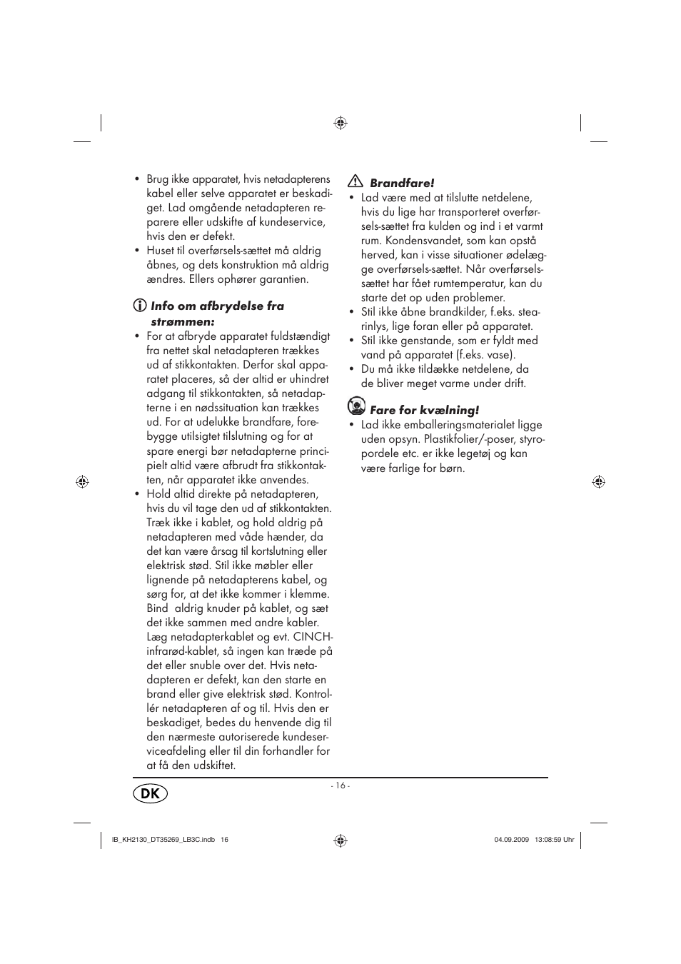 Silvercrest KH 2130 User Manual | Page 18 / 25