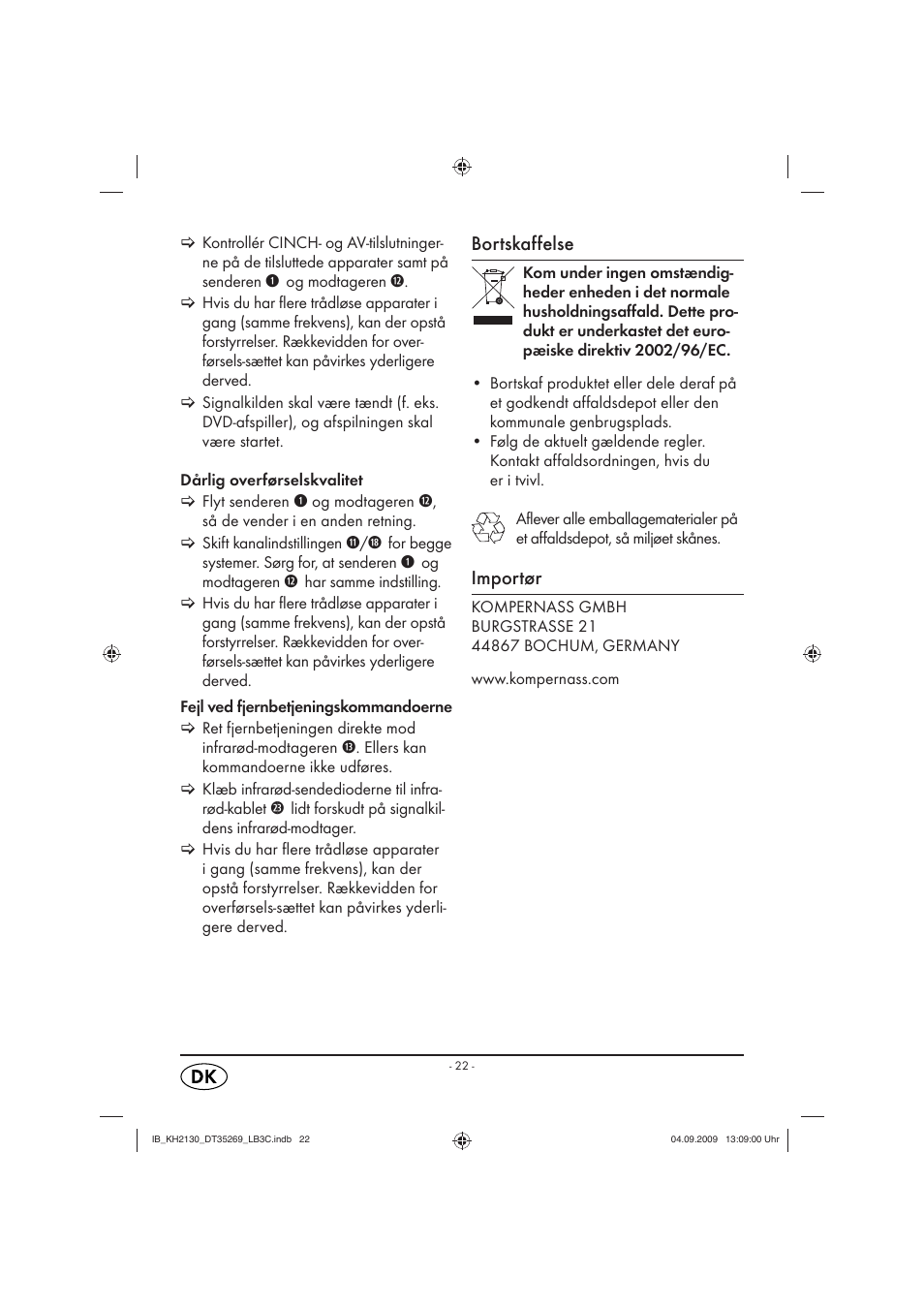 Silvercrest KH 2130 User Manual | Page 24 / 25