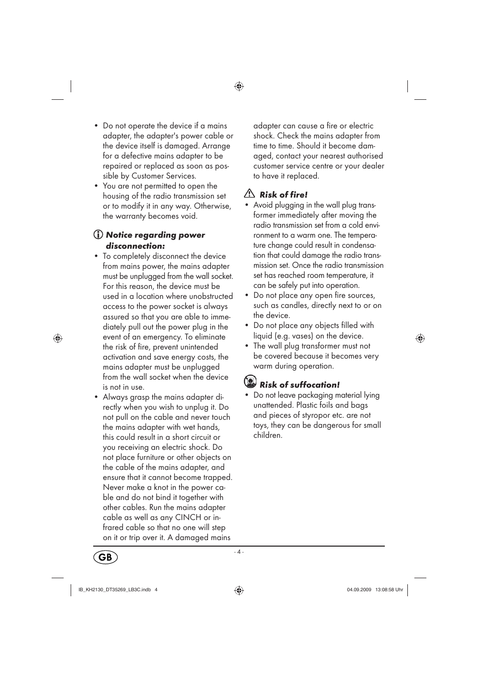 Silvercrest KH 2130 User Manual | Page 6 / 25