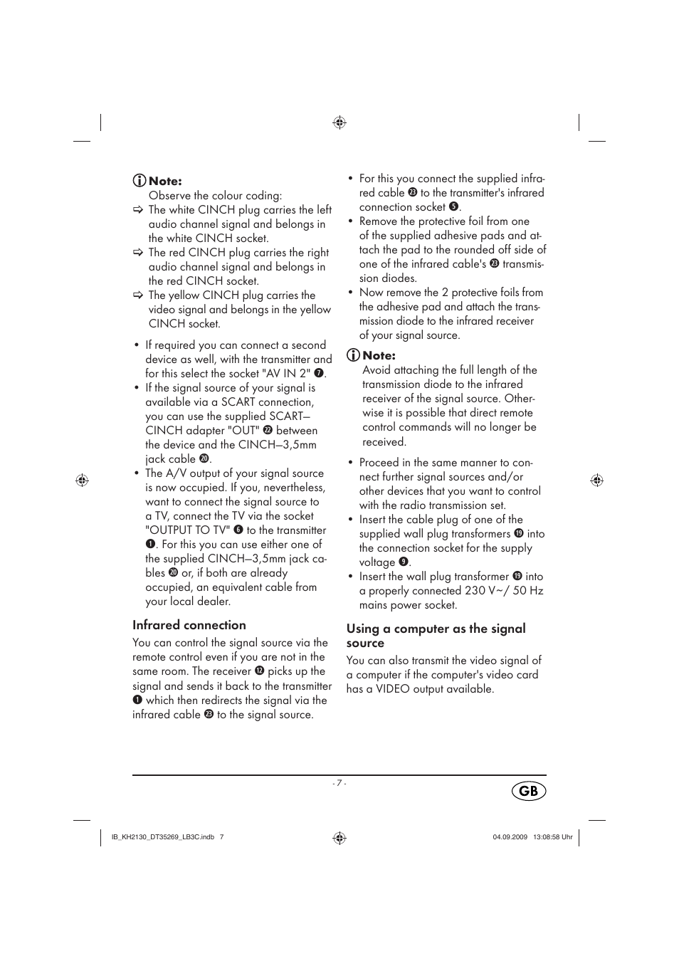 Silvercrest KH 2130 User Manual | Page 9 / 25