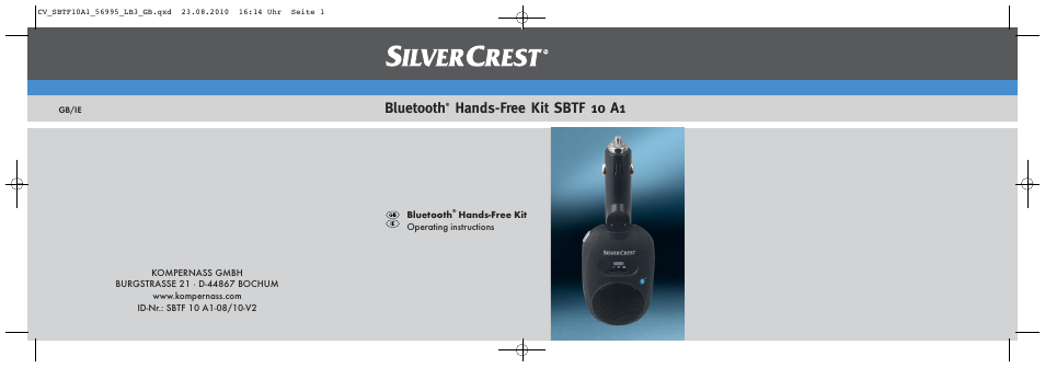 Silvercrest SBTF 10 A1 User Manual | 20 pages