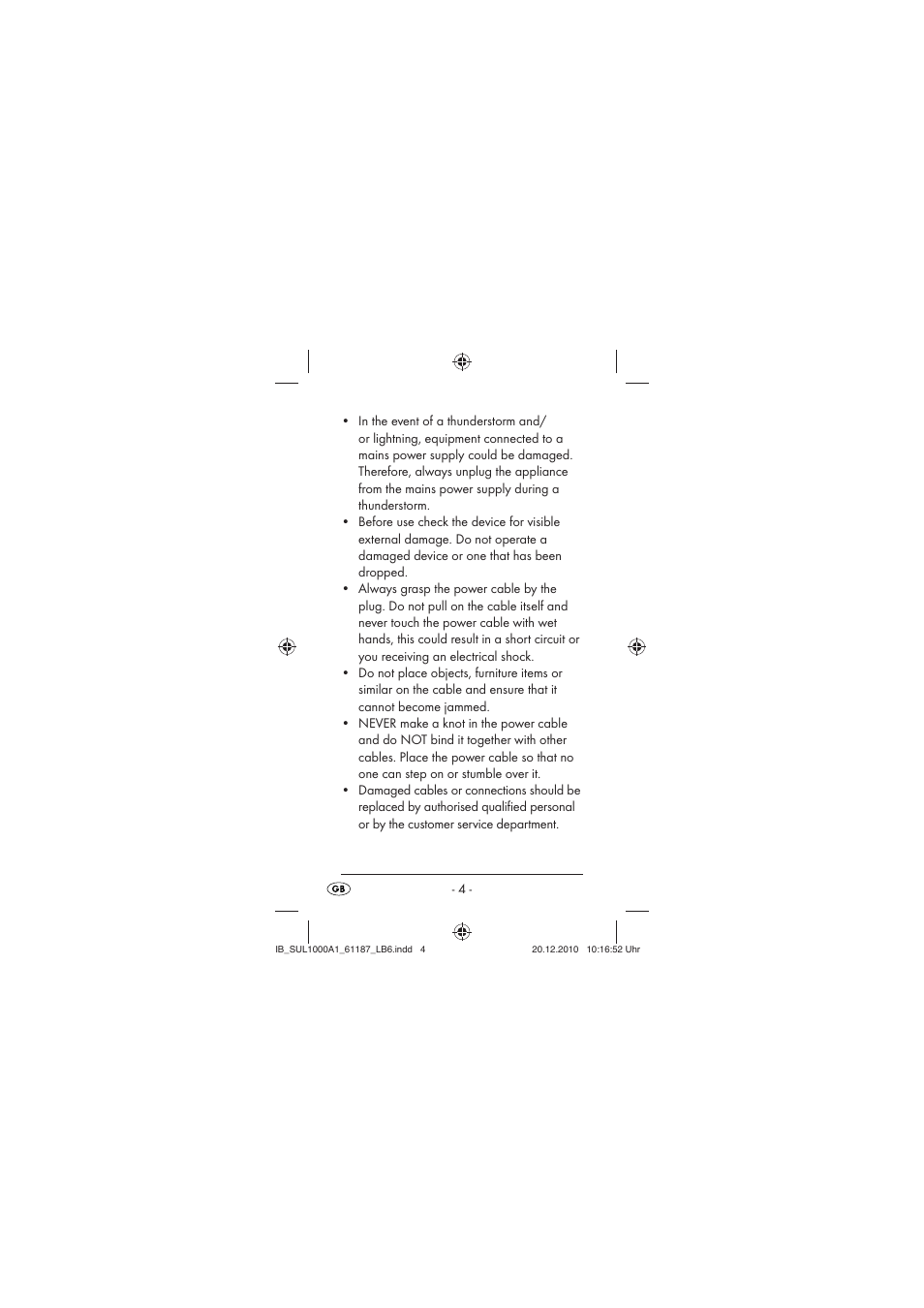 Silvercrest SUL 1000 A1 User Manual | Page 6 / 14