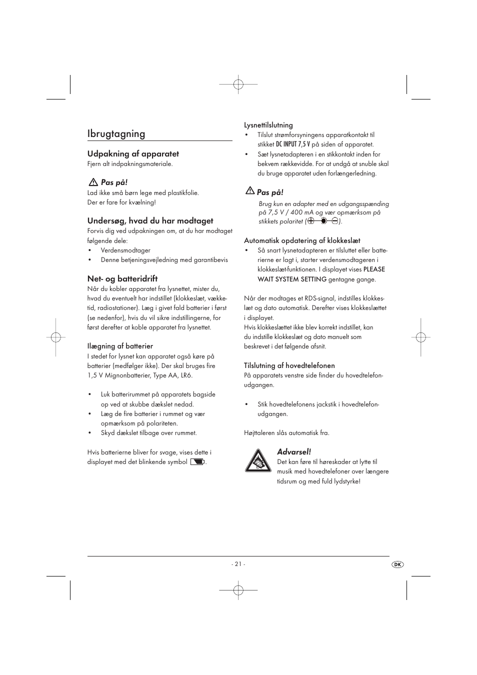 Ibrugtagning | Silvercrest KH 2029 User Manual | Page 23 / 34