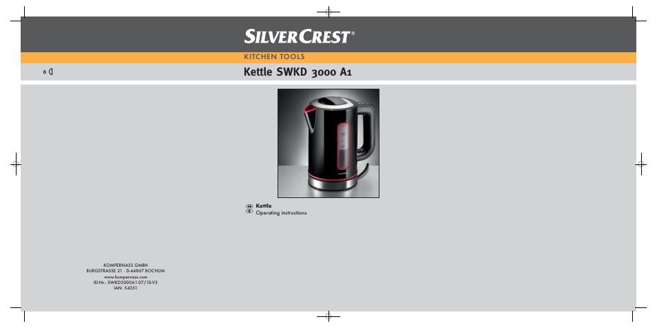 Silvercrest SWKD 3000 A16 User Manual | 10 pages