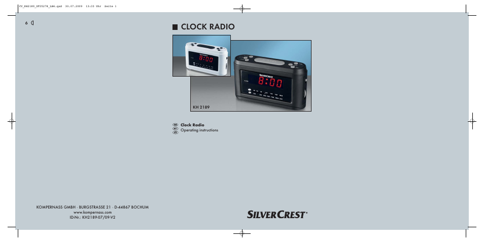 Silvercrest KH 2189 User Manual | 10 pages