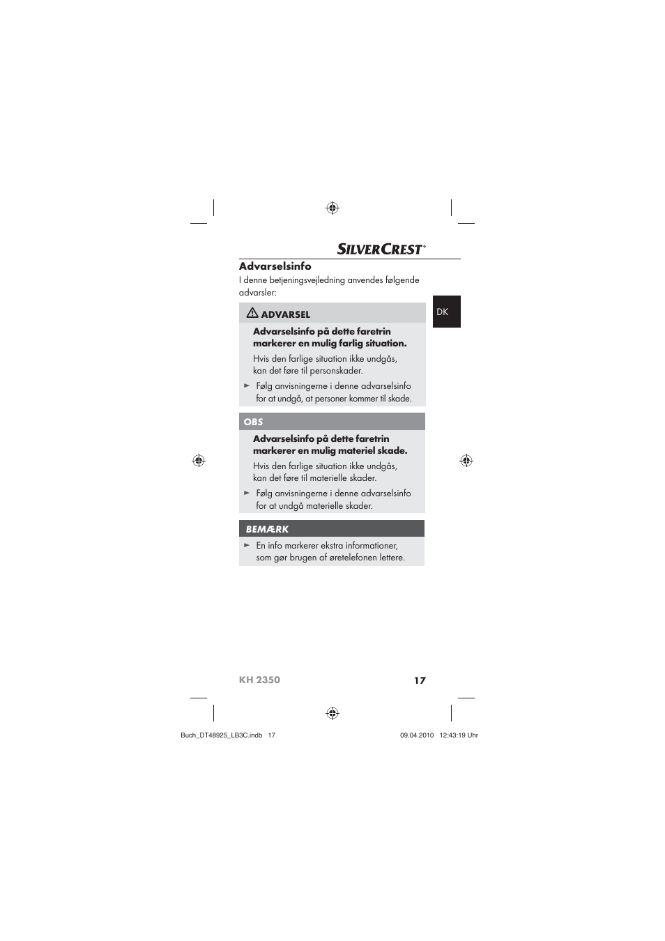 Silvercrest KOMPERNASS GMBH KH 2350 User Manual | Page 19 / 30