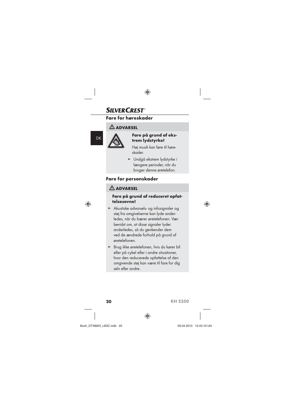 Silvercrest KOMPERNASS GMBH KH 2350 User Manual | Page 22 / 30