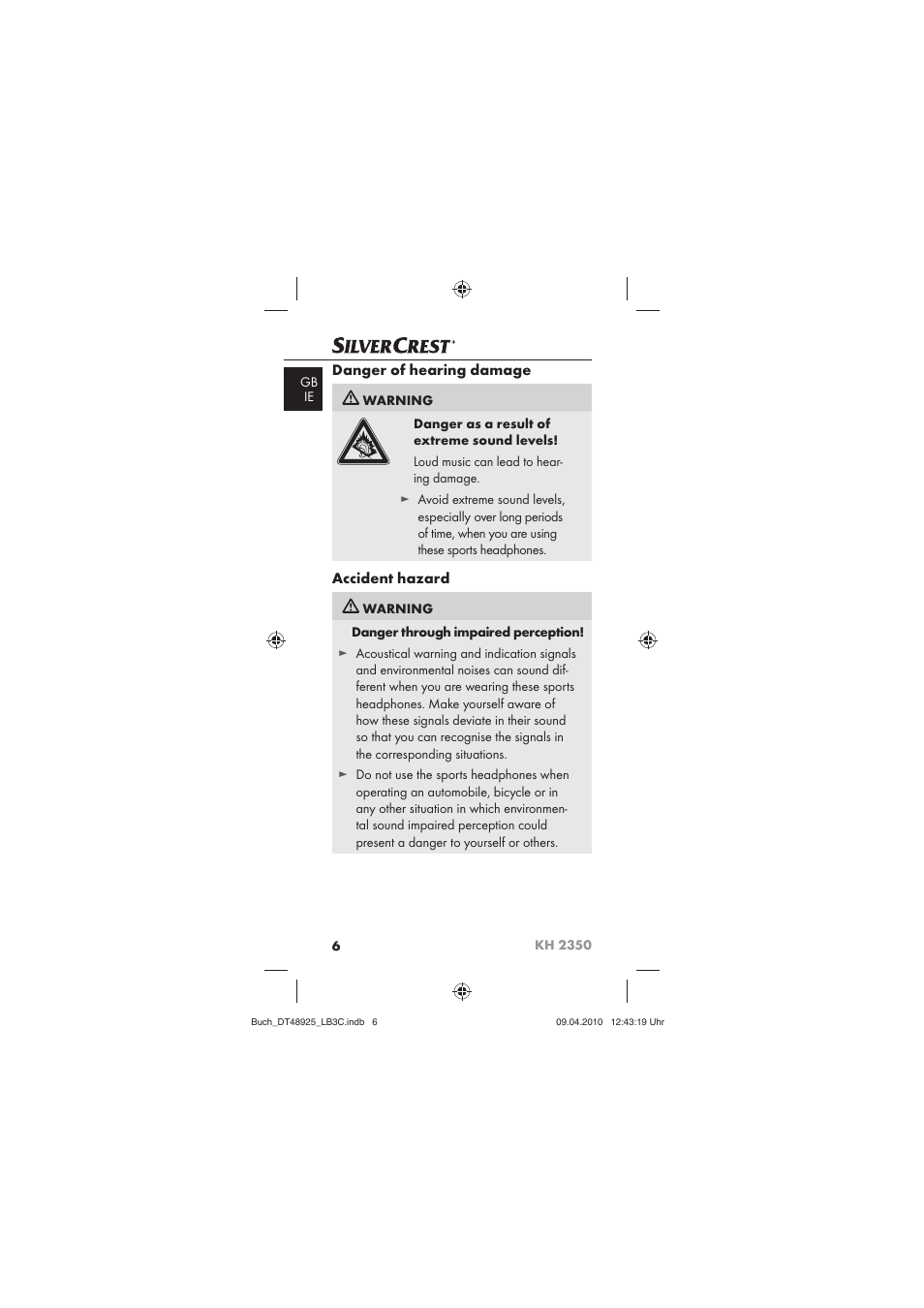 Silvercrest KOMPERNASS GMBH KH 2350 User Manual | Page 8 / 30