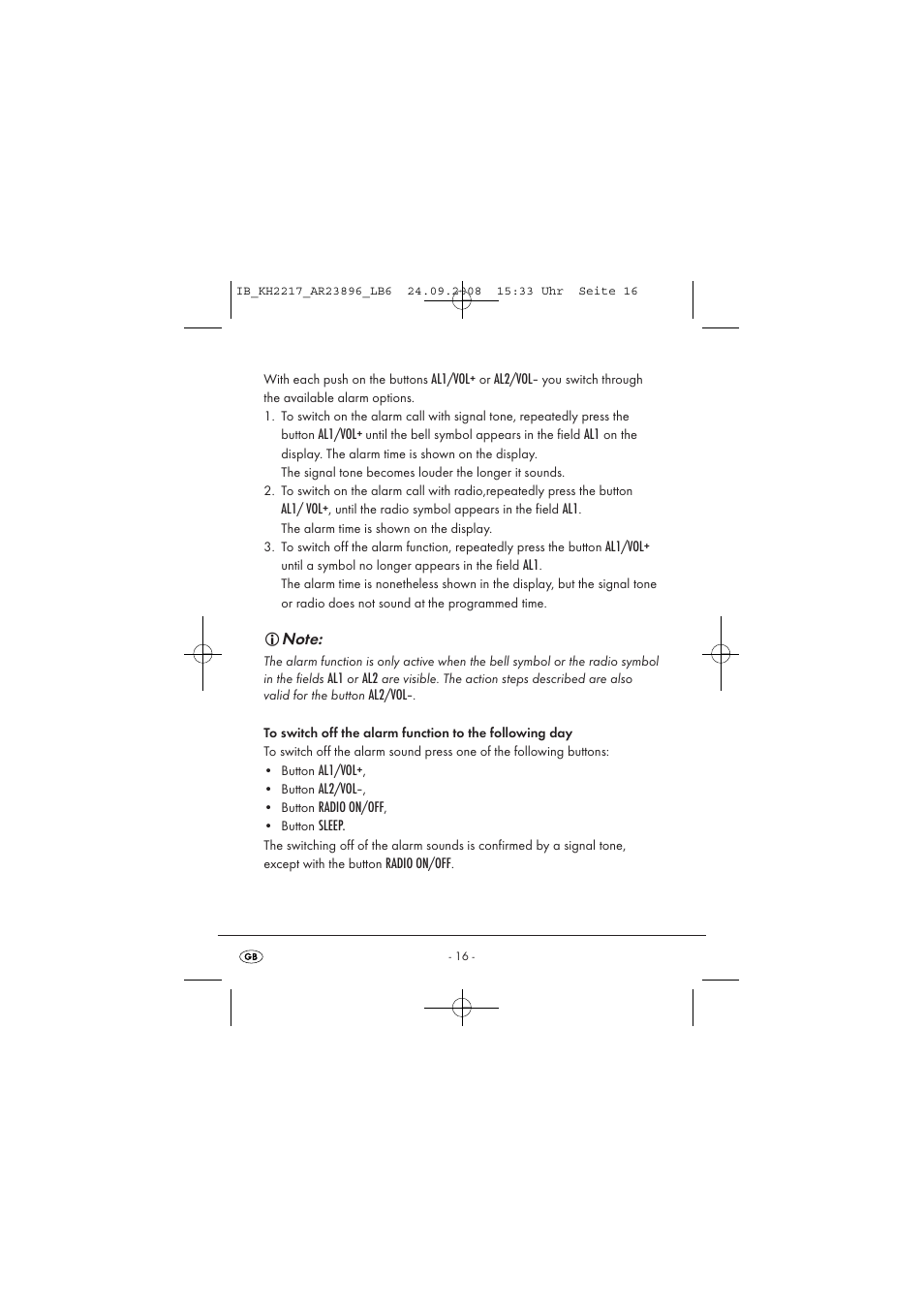 Silvercrest KH2217 User Manual | Page 16 / 28
