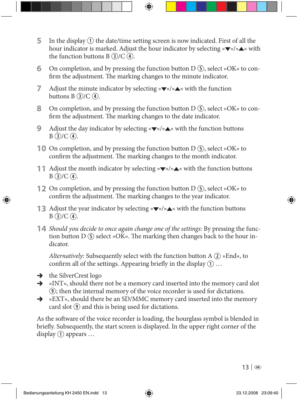 Silvercrest KH 2450 User Manual | Page 11 / 74