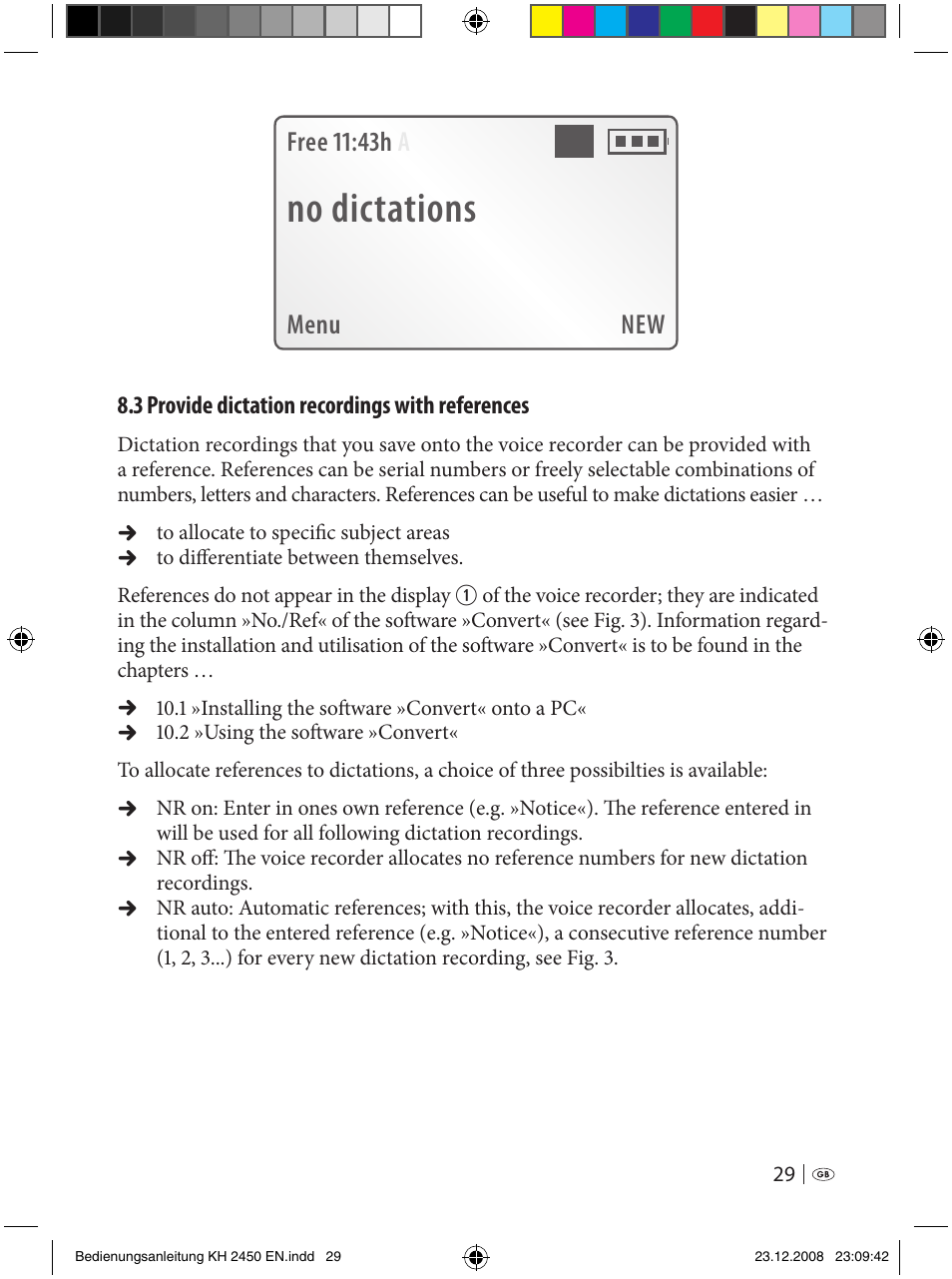 No dictations | Silvercrest KH 2450 User Manual | Page 27 / 74