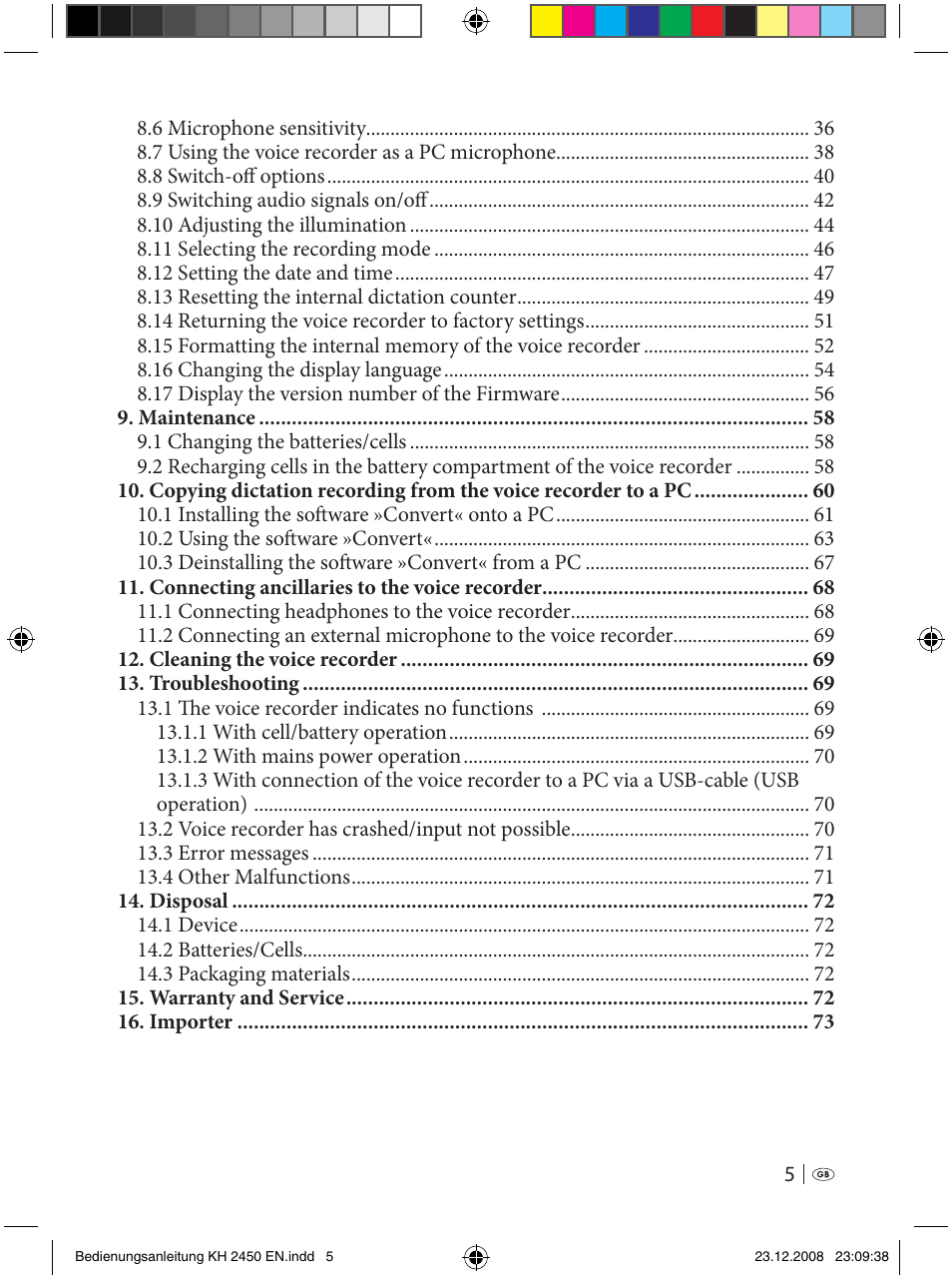 Silvercrest KH 2450 User Manual | Page 3 / 74