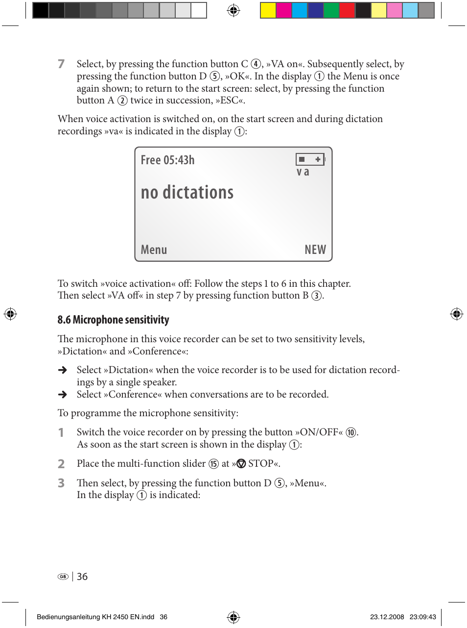 No dictations | Silvercrest KH 2450 User Manual | Page 34 / 74