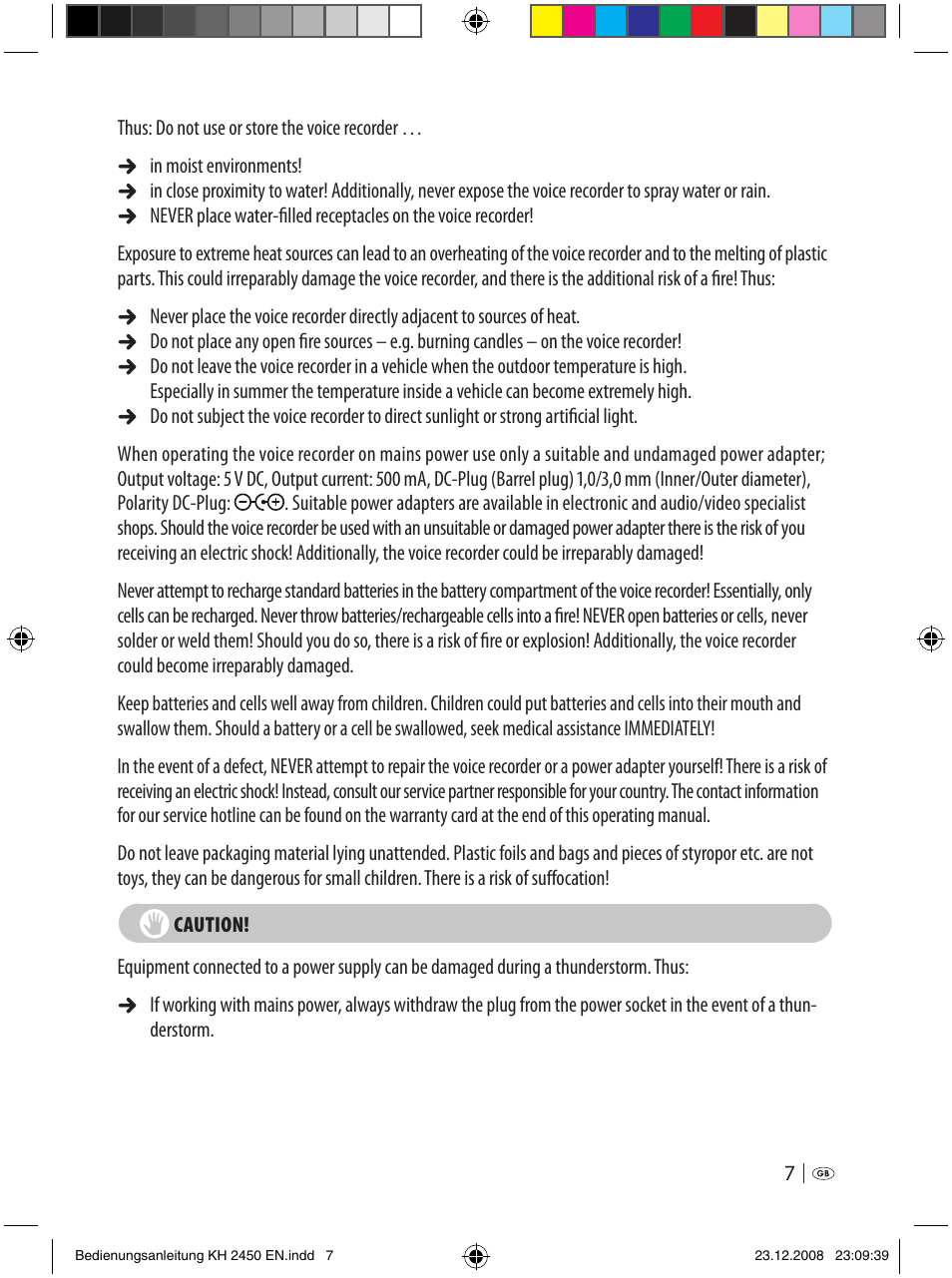 Silvercrest KH 2450 User Manual | Page 5 / 74