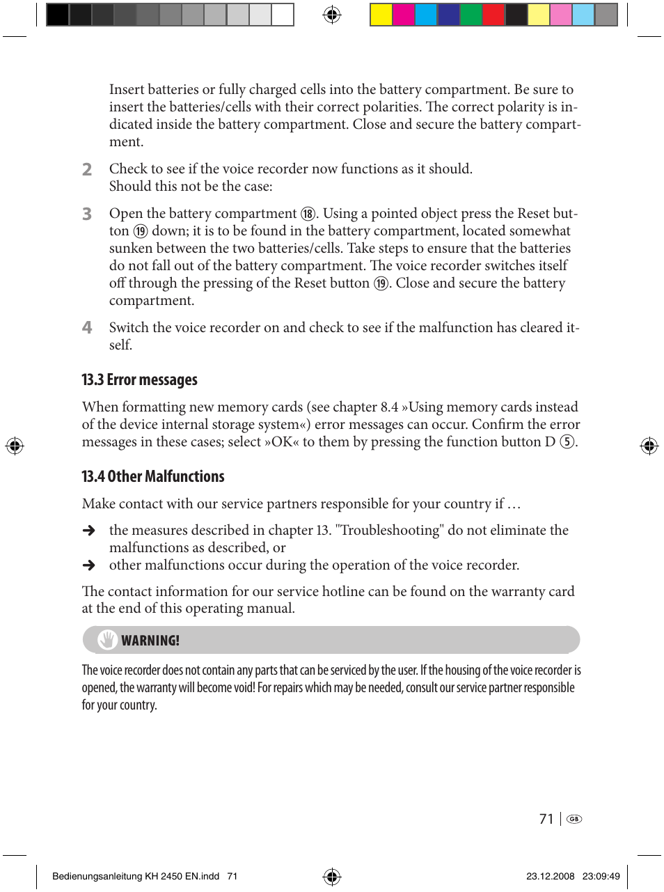 Silvercrest KH 2450 User Manual | Page 69 / 74