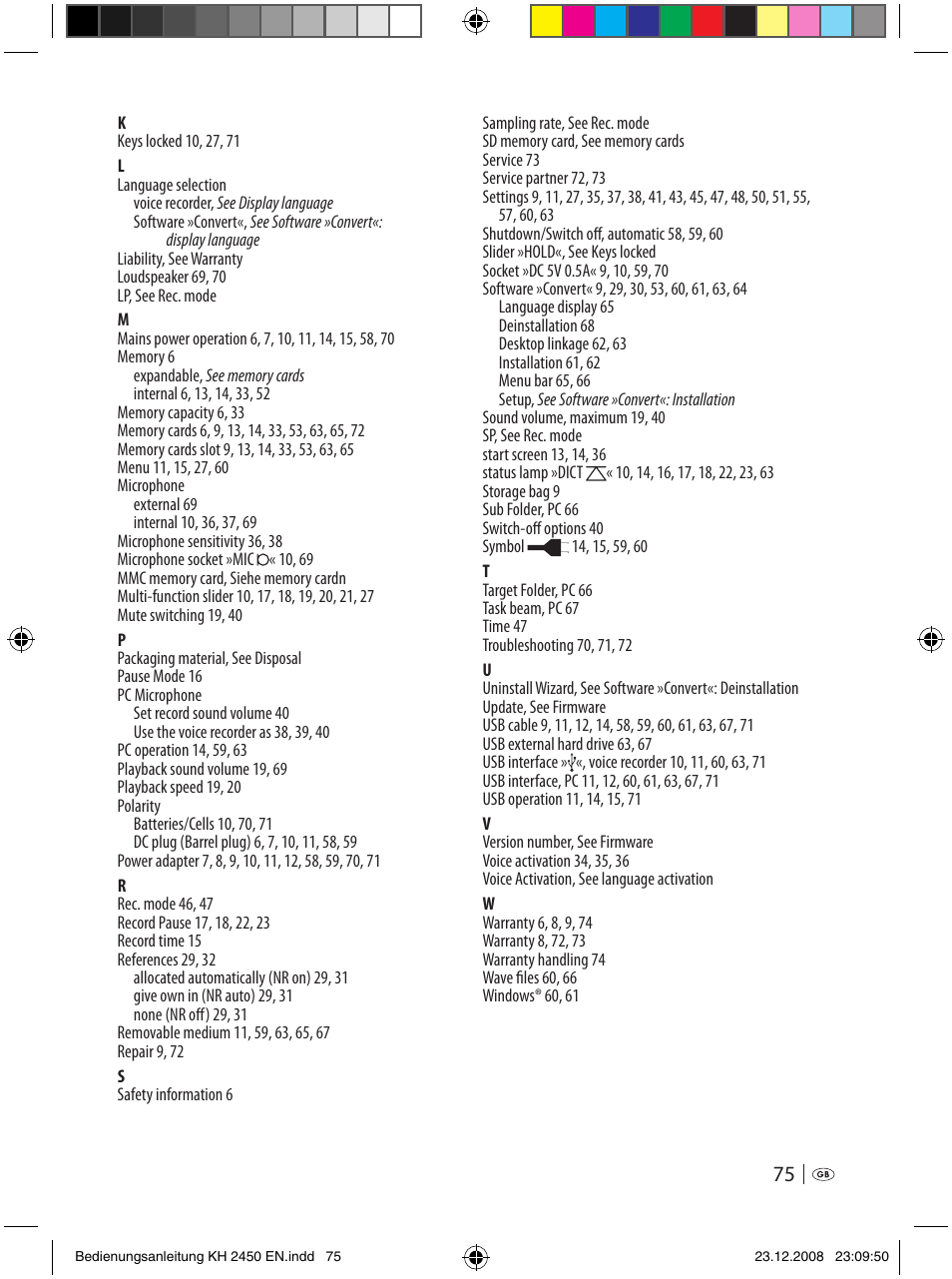 Silvercrest KH 2450 User Manual | Page 73 / 74